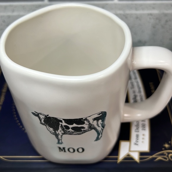 New Rae Dunn MOO Cow Coffee Mug - Picture 3 of 7